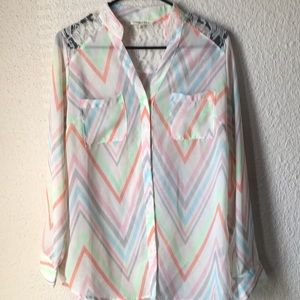 Sheer Multicolor Blouse